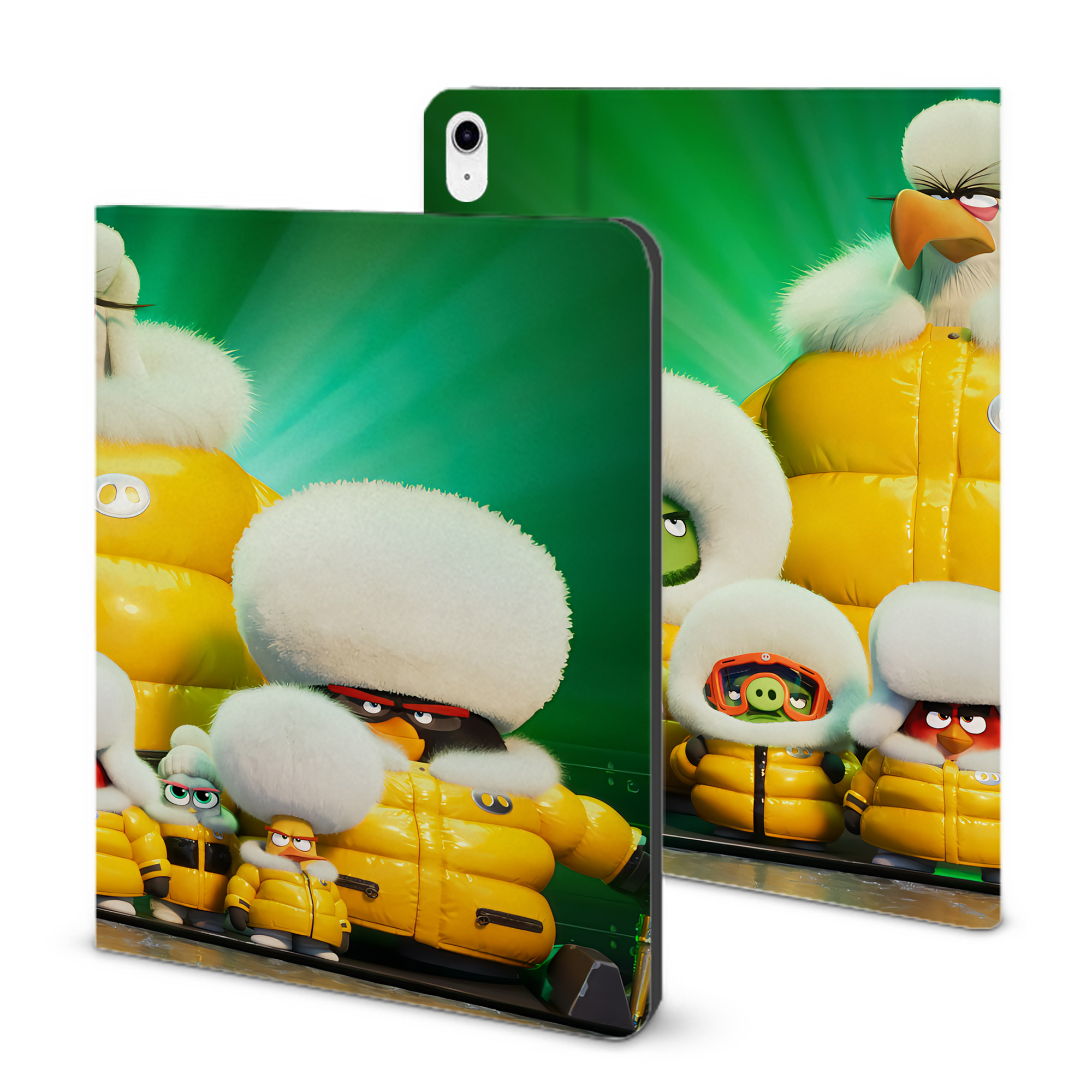（画像用） Angry Birds アングリーバード IPad ケース ブック型 PUレザー TPU 耐衝撃 軽量 薄型 ペン収納なし 全面保護 IPad 各モデル対応